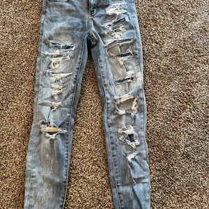 Distressed Blue Jeans for Women